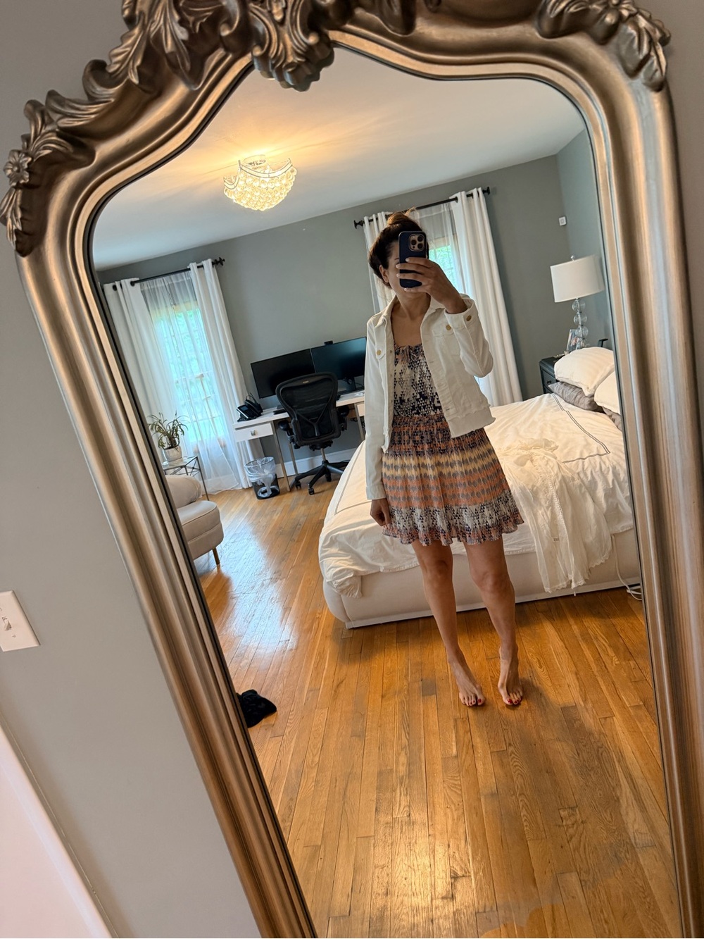 Multicolor Printed Mini Dress